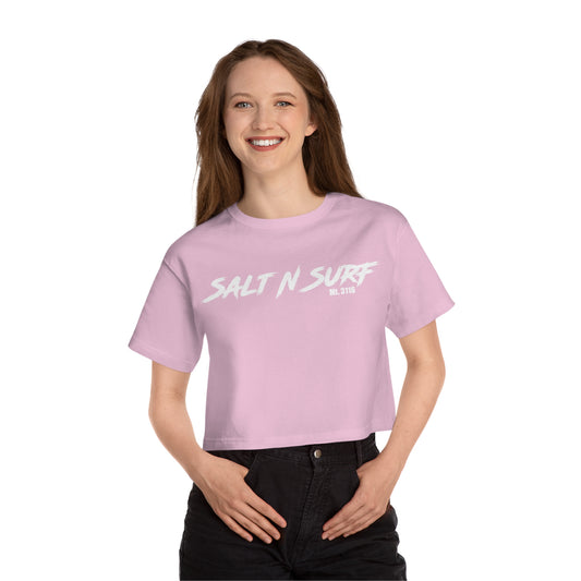 Salty Wife SnS crop tee (Champion Brand)