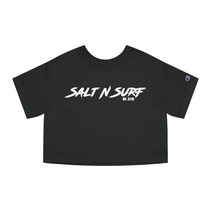Salty Wife SnS crop tee (Champion Brand)