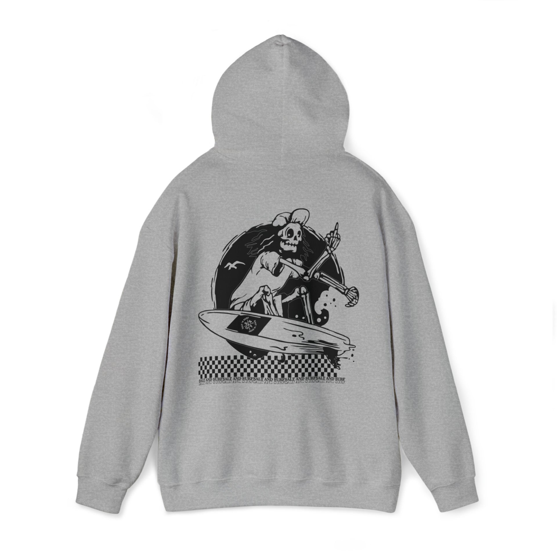 SaltnSurf F U Skelly Hoodie Sports Grey