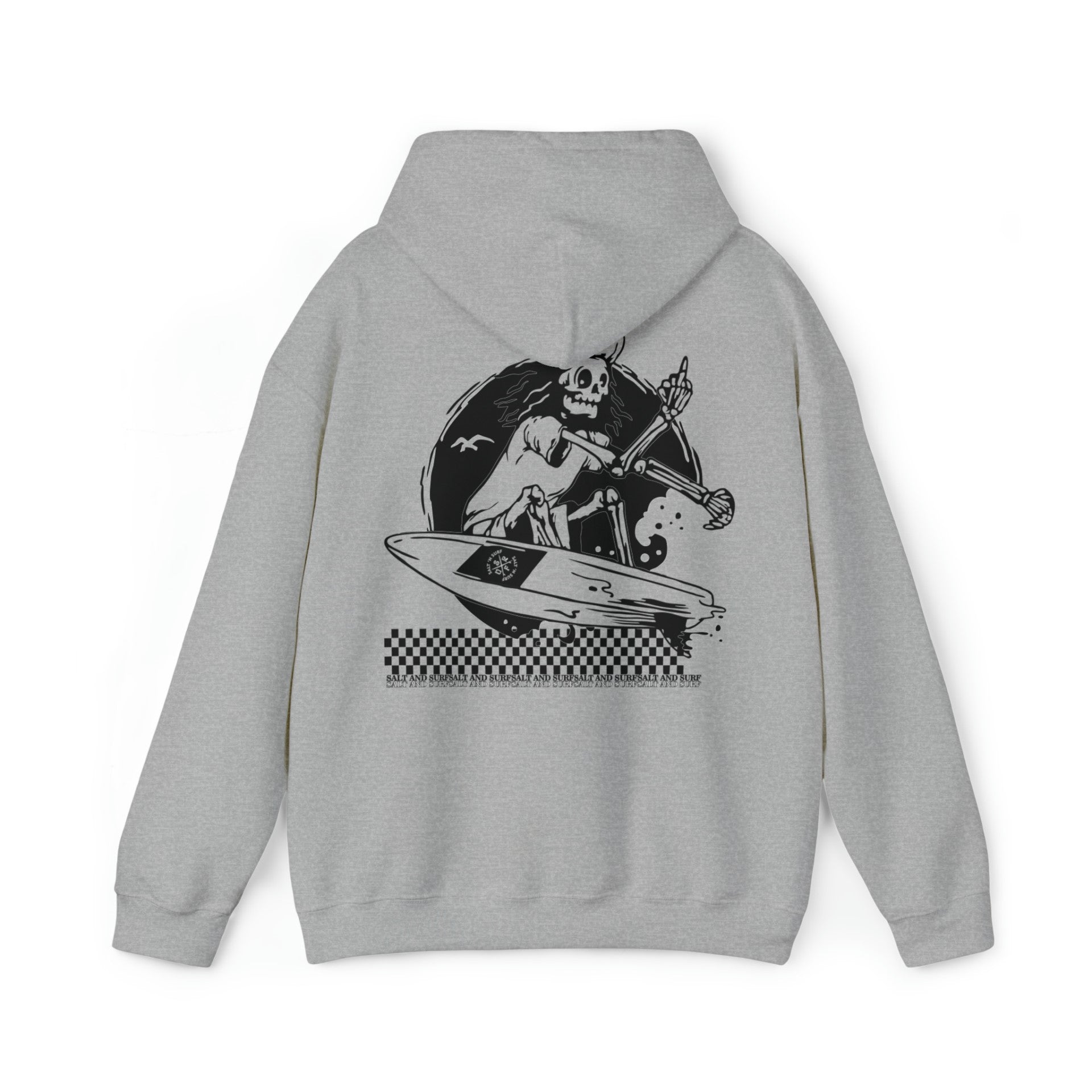 SaltnSurf F U Skelly Hoodie Sports Grey