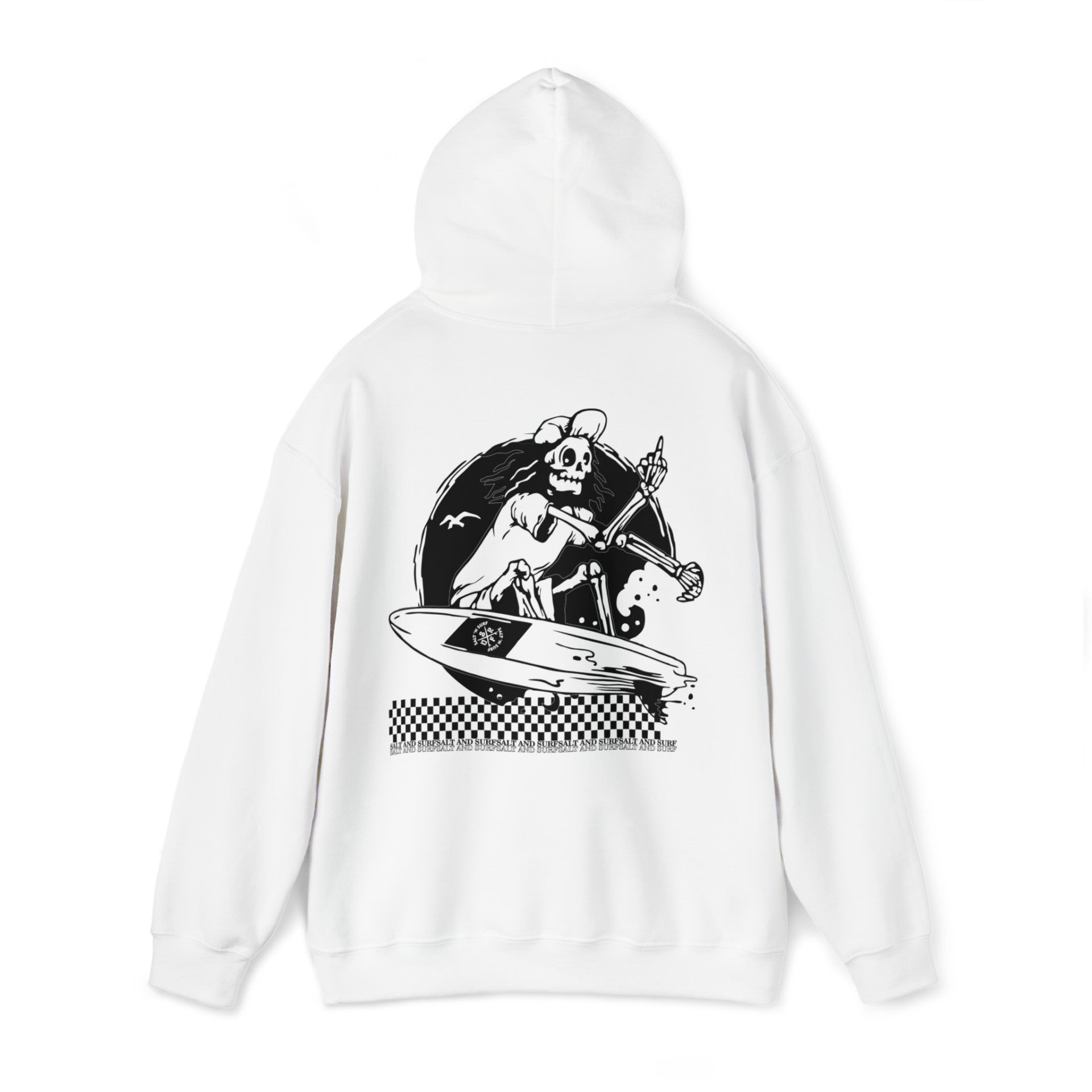 SaltnSurf F U Skelly Hoodie White